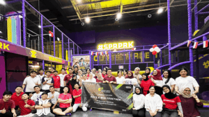 Tim RISACORPS mengikuti permainan kolaboratif di SuperPark Puri Indah, 18 Agustus 2025