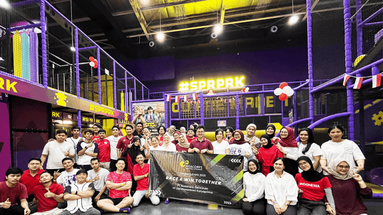 Tim RISACORPS mengikuti permainan kolaboratif di SuperPark Puri Indah, 18 Agustus 2025